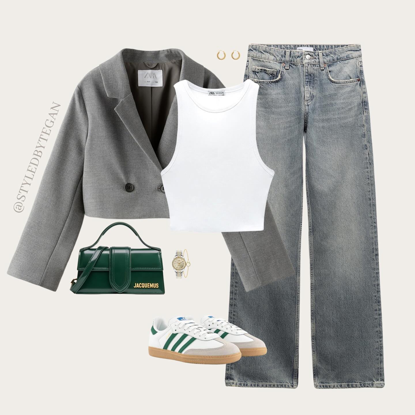 A Charcoal Blazer, White Tee, and Light Denim: A Simple Formula with Burgundy Depth